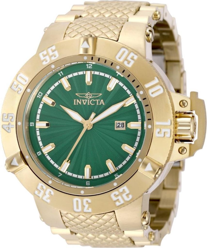 Invicta Subaqua- Noma III 50050 Herren uhr - Wasserdicht - Analog - Quarzuhrwerk - Edelstahl mit grünen zifferblat - 50mm