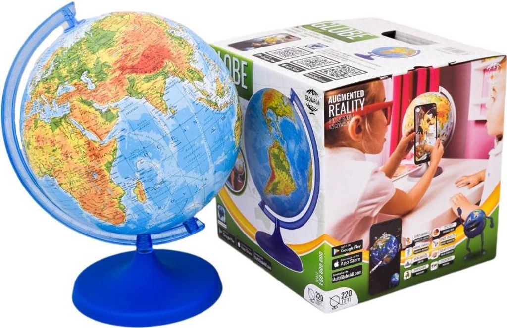 Physikalischer Globus 22 cm + App Produktbild 
