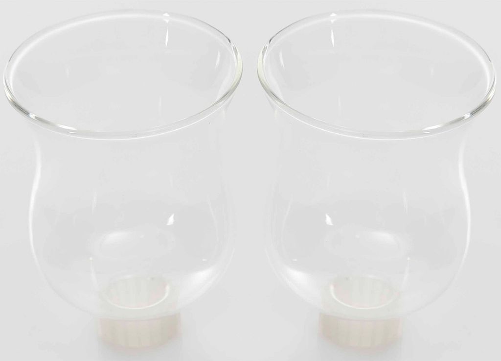 2x Teelichtaufsatz klar 8 cm Glasaufsatz für Kerzenleuchter Produktbild 