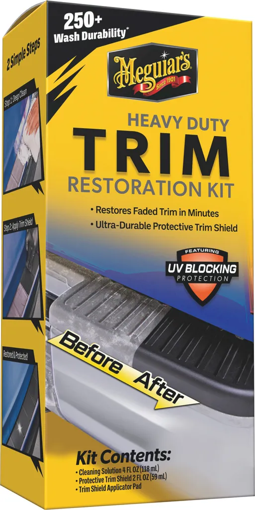 Meguiar's Heavy Duty Trim Kit : Kit de Rénovation Plastiques Extérieurs
