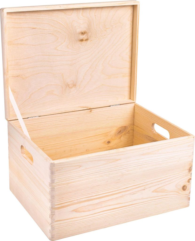Creative Deco Boite de Rangement en Bois avec Poignées 40 x Image du produit 