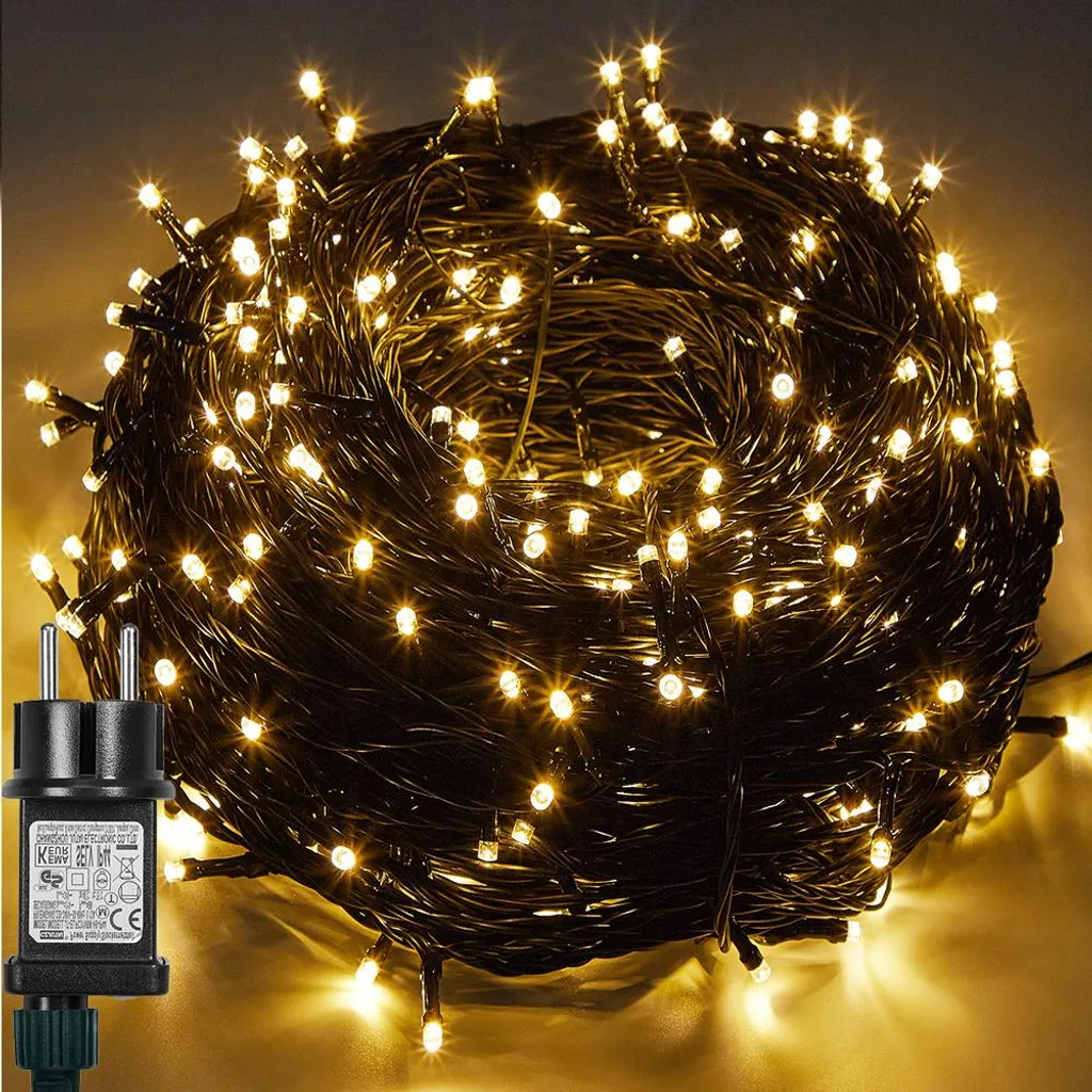 Catena Luminosa 50M Bianco Caldo: Luci di Fata per Arredo e Feste LED