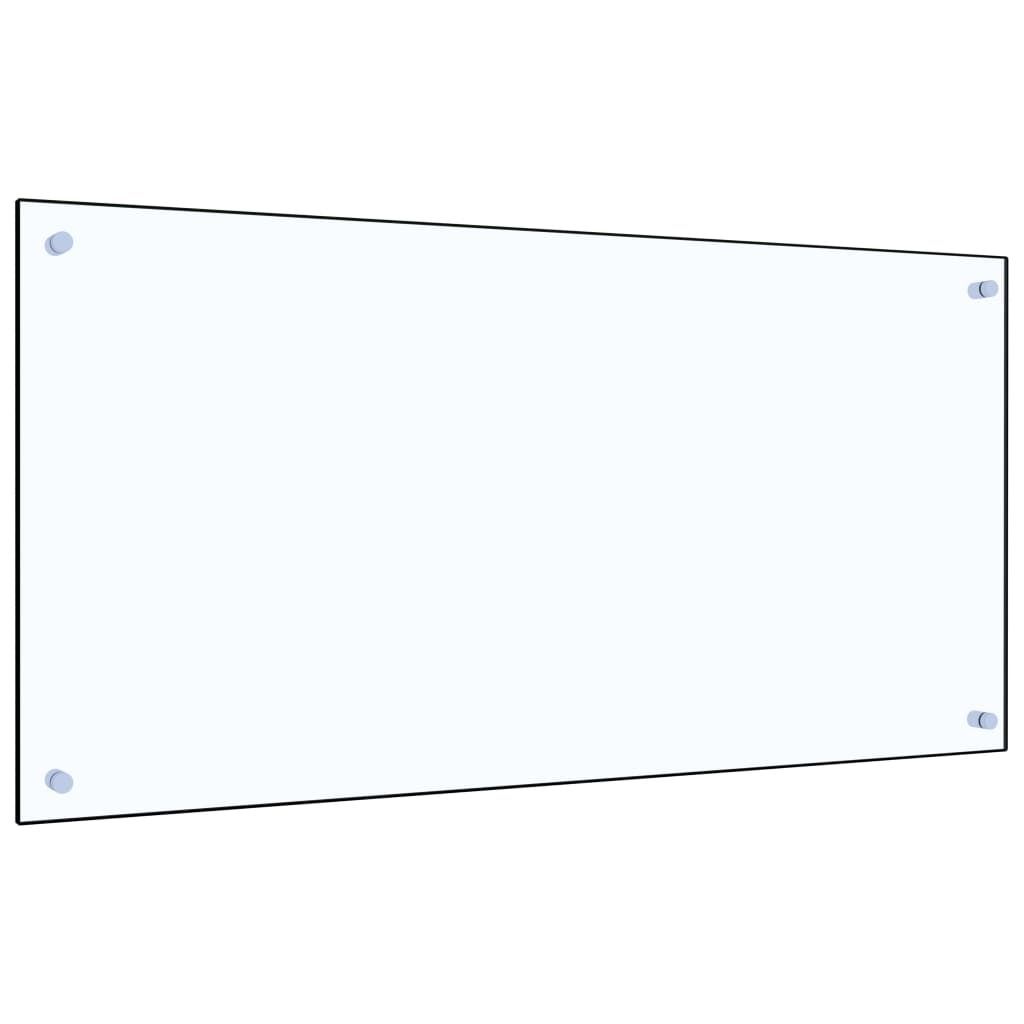 vidaXL Dos de cuisine Transparent 100×50 cm Verre trempé Image du produit 