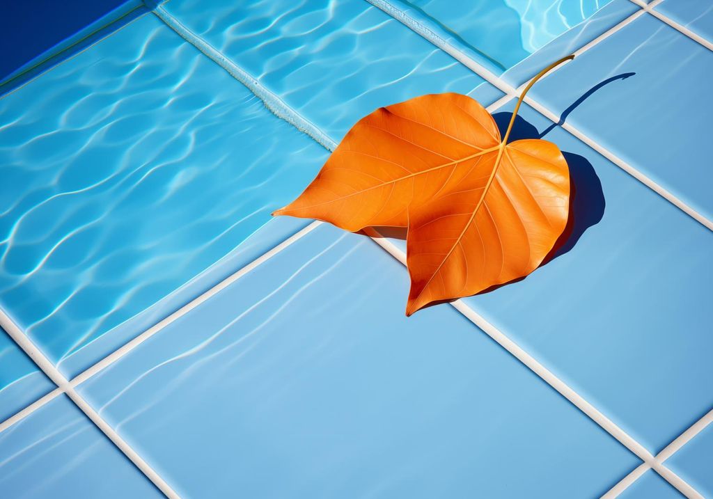 Plakat 100x70cm Blatt am Wasser