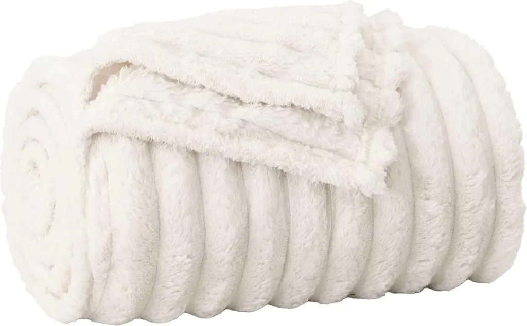 Coperta Plaid 270x240 vidaXL Crema | Pile Extra Large Arredo Casa