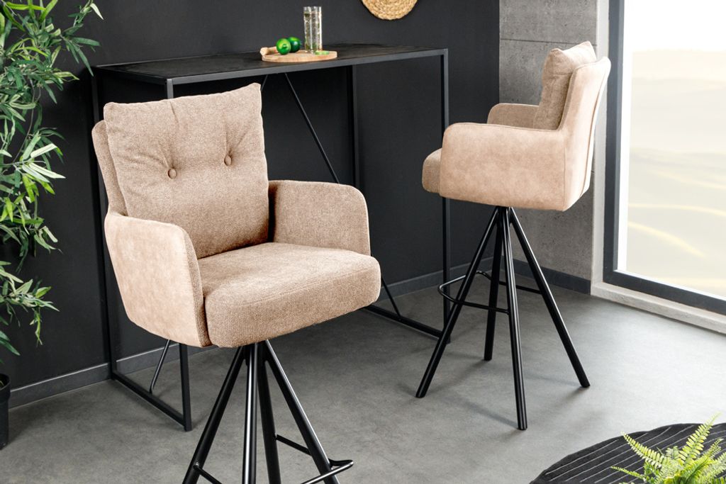 Riess-Ambiente Barhocker BIG GEORGE, Samt Federkern, Produktbild 