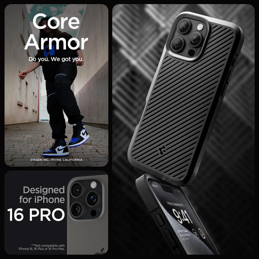 Spigen Core Armor iPhone 16 Pro - Custodia Protettiva Professionale - 15