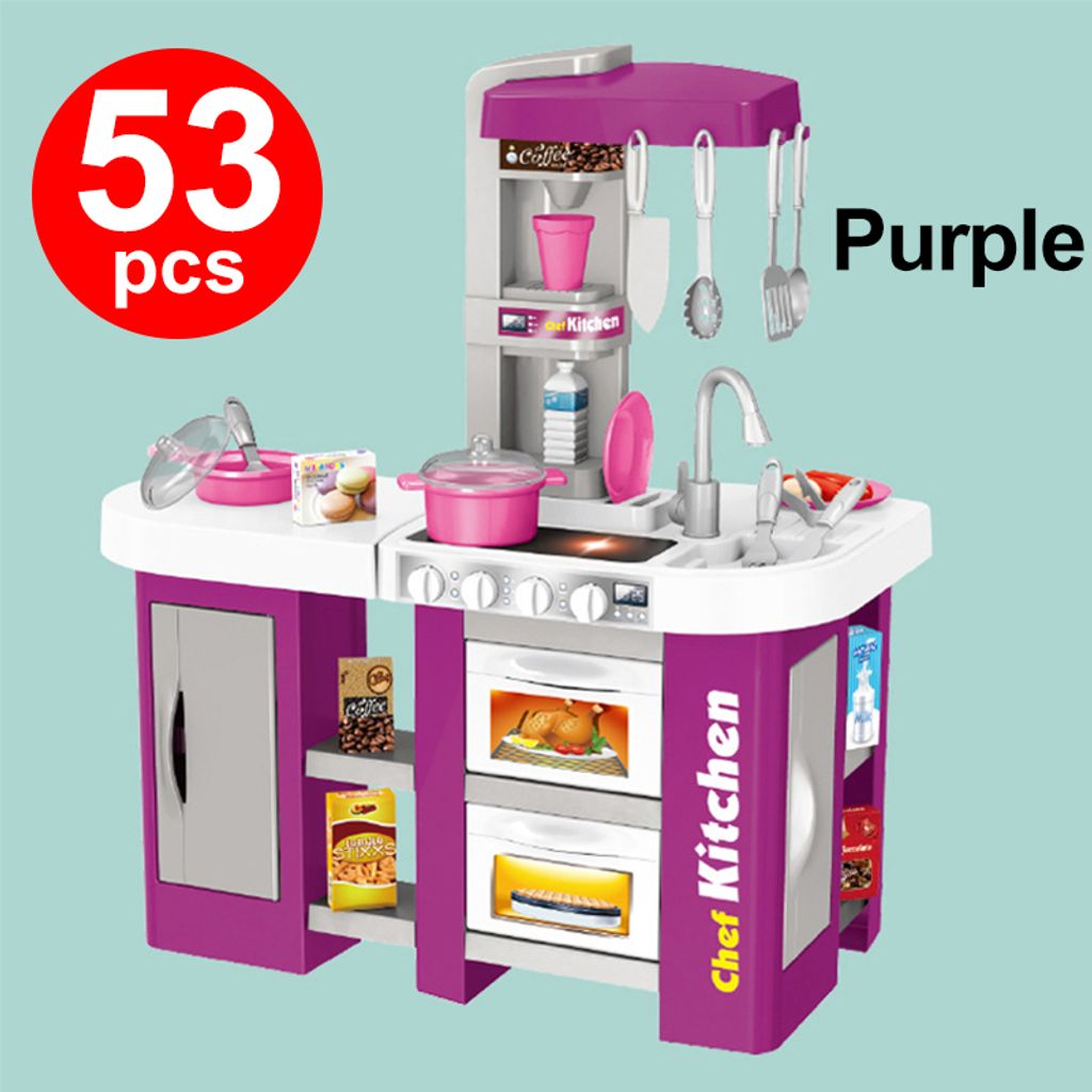 Kinderküche Mit Led+Sound Spielküche Küchenmaschine Zubehör Küchenutensilien SET 