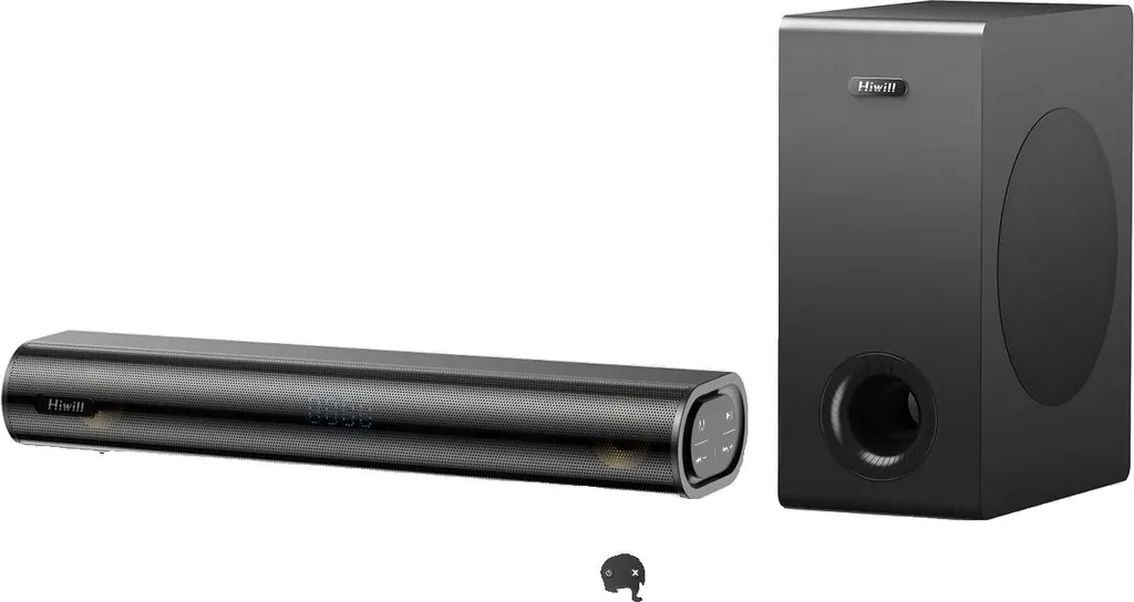 Système audio barre de son 2.1 Hiwill A21 200W pour TV HDMI eARC Noir