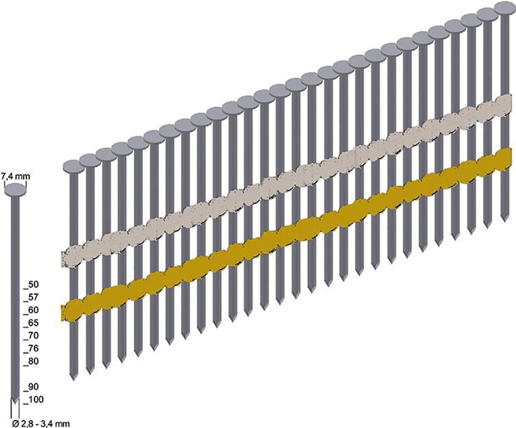 Rundkopfnägel, 3000 Stk. RK31/65BK Prebena