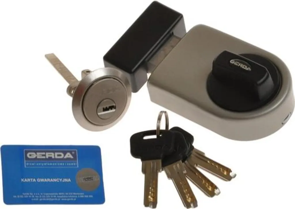 Serrure à palastre Gerda ZN 200 contre l'effraction avec 4 clés