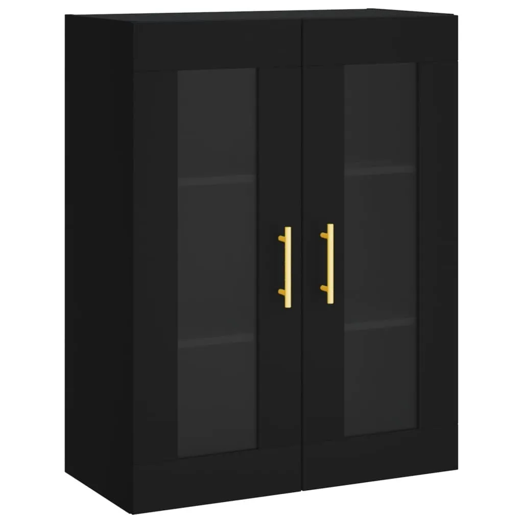 Mobile Pensile Nero Opaco 69,5 cm - Armadio a Parete Elegante per Soggiorno
