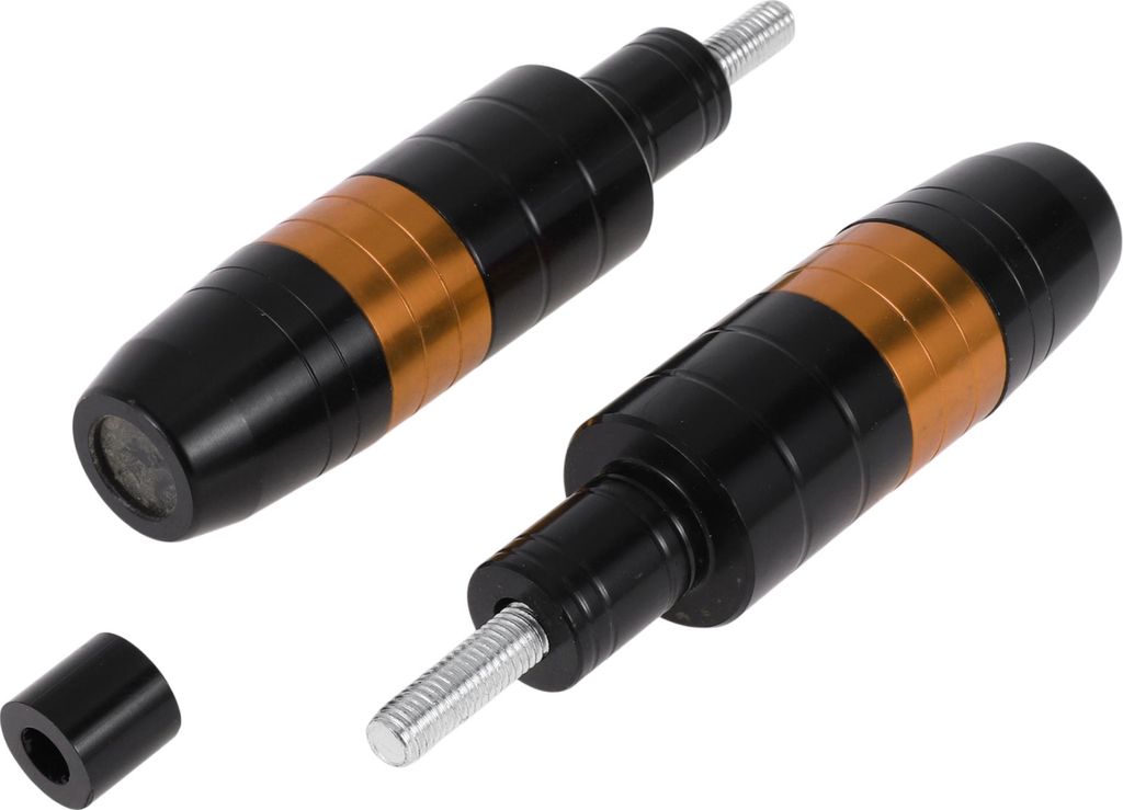 8mm Motorrad Slider Rahmen Aluminiumlegierung Rad Verkleidung Schutz Crash Pad Schutzblech 21mm 117mm Orange 2 Stück