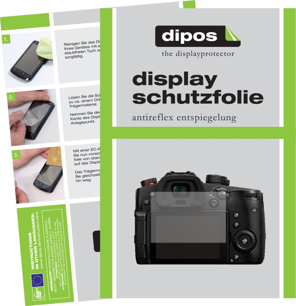 5x Schutzfolie für Panasonic Lumix GH5 II matt Displayschutzfolie Folie Display Schutz dipos