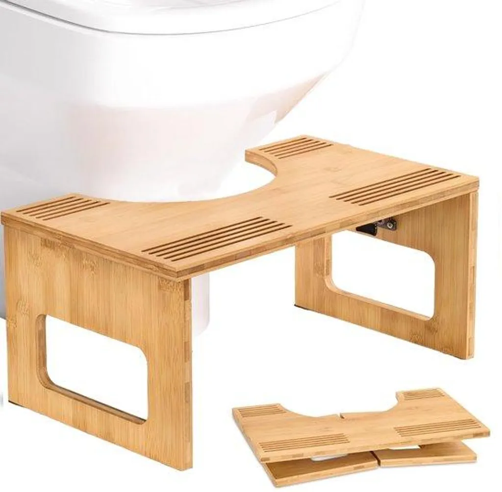 Siège de toilettes ergonomique en bois de bambou massif et stable