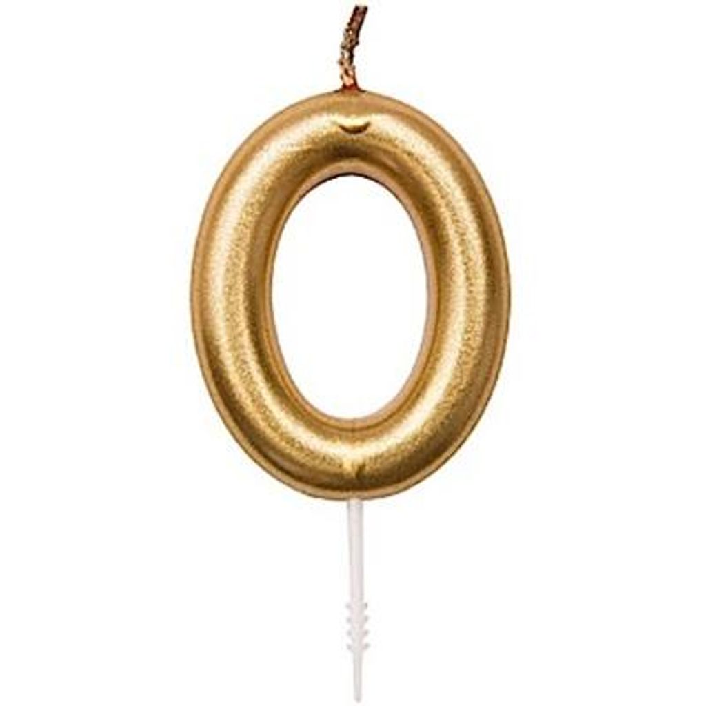 Zahlenkerze 0, Gold