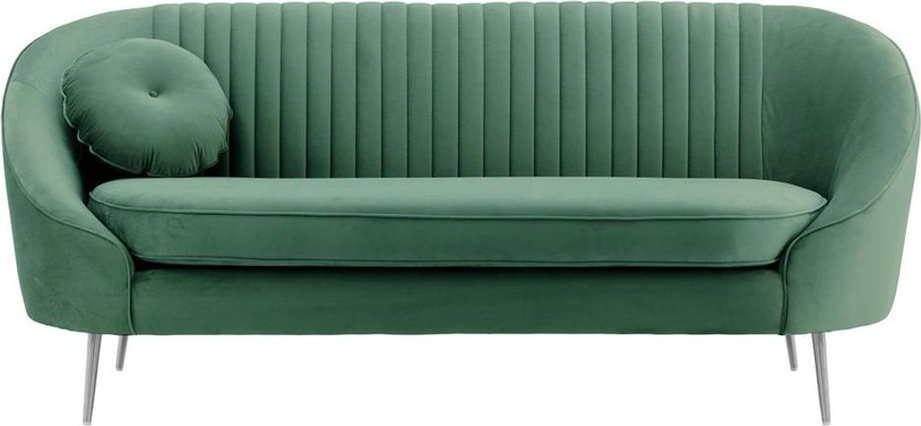 2,5-Sitzer Sofa Kooper mit Ziernähten-Velluto 12-chrome metal