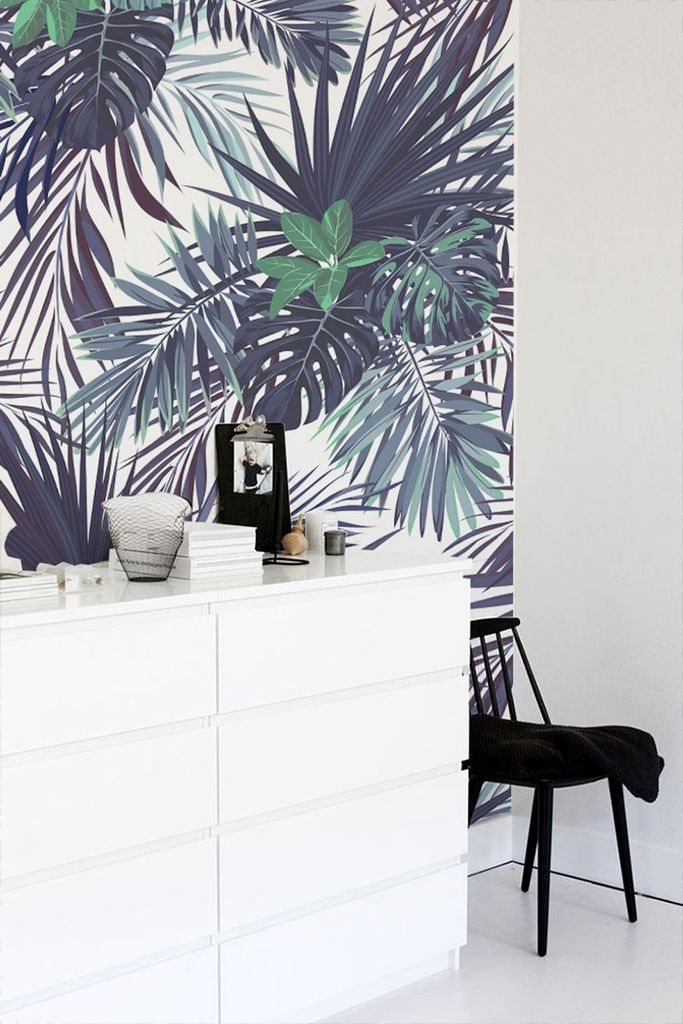 Coloray Fototapete 290x290 cm An Einer Wand Latex Latextapete - Blätter abstrakter Design