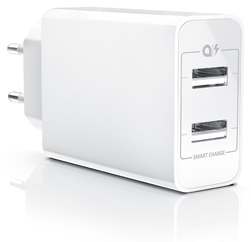 Aplic USB-Ladegerät 4800 mA, 2 Port Nezteil mit Smart Charge + Solid Charge, Leistungsstarke 24W