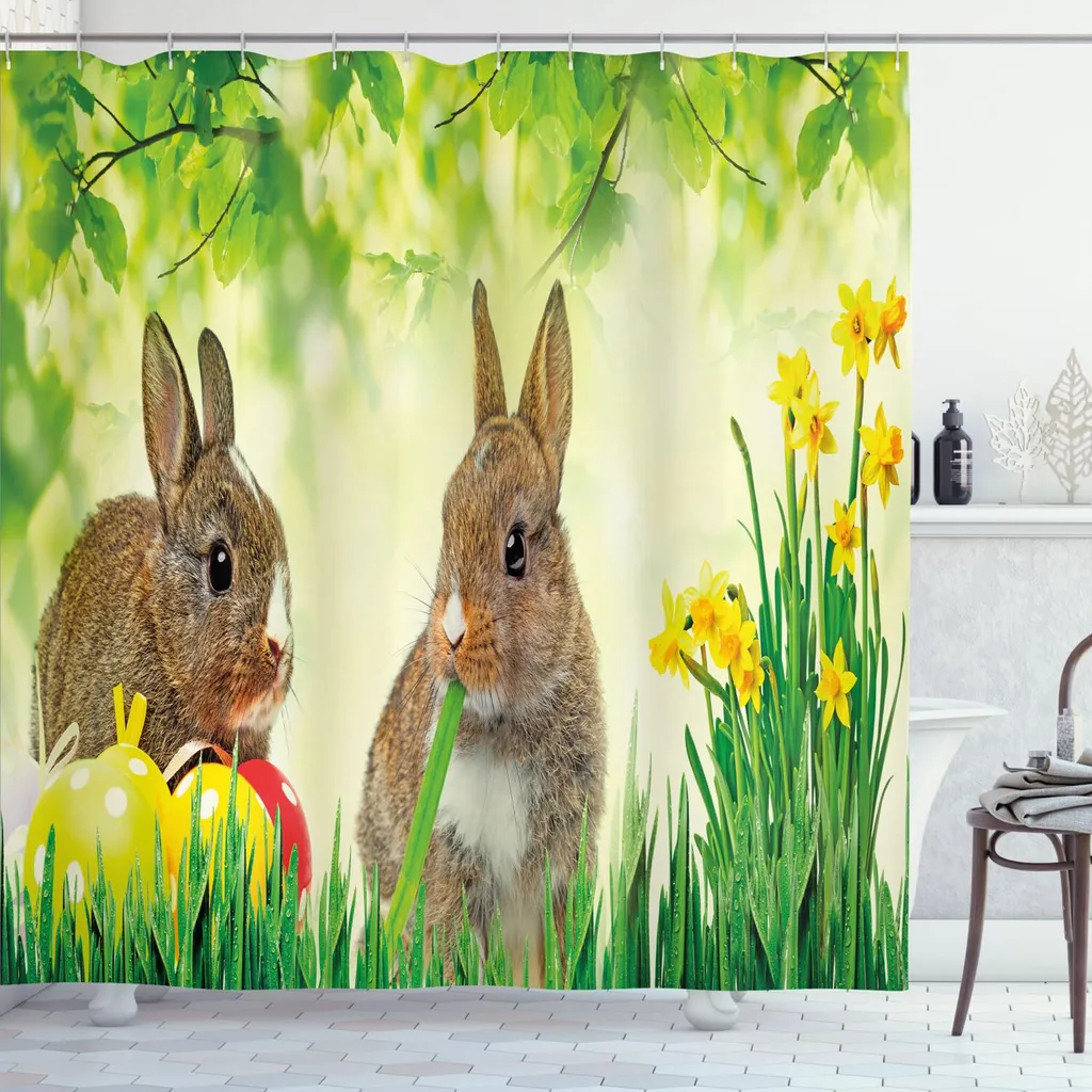 Tenda Doccia Pasquale ABAKUHAUS 175x220cm | Tessuto Impermeabile Premium
