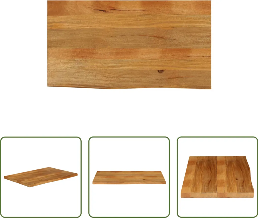 Piano per Tavolo 110x60x2.5 Legno Massello Mango | The Living Store