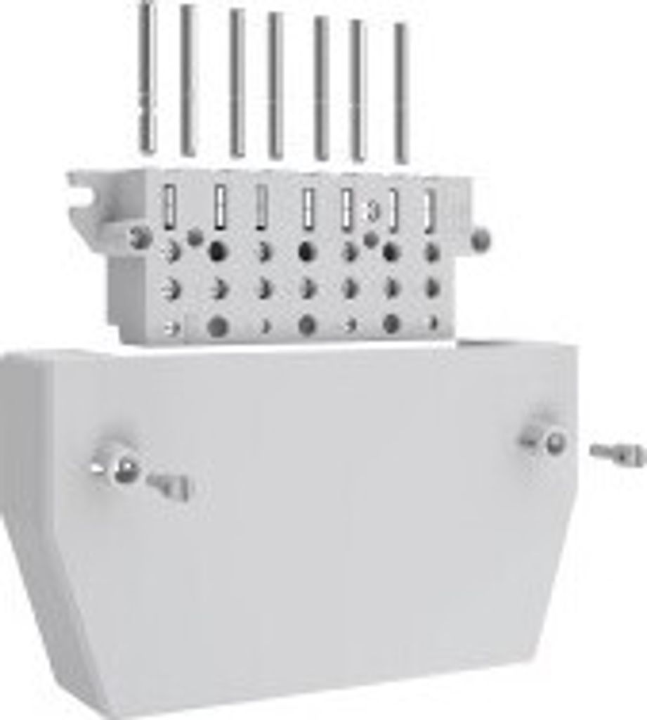 A close-up, isolated view of an electrical connector assembly.