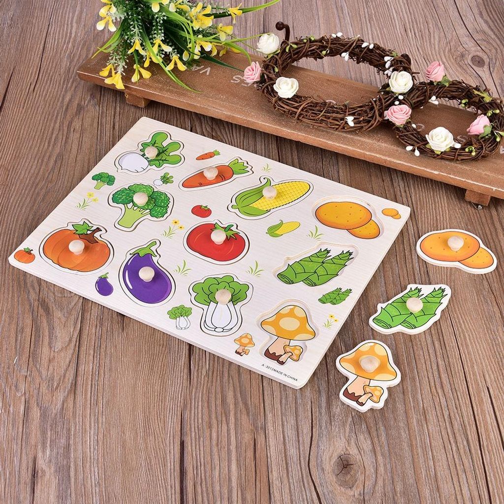 1Set pädagogisches Holzpuzzle für Kinder und Kinder, Produktbild 
