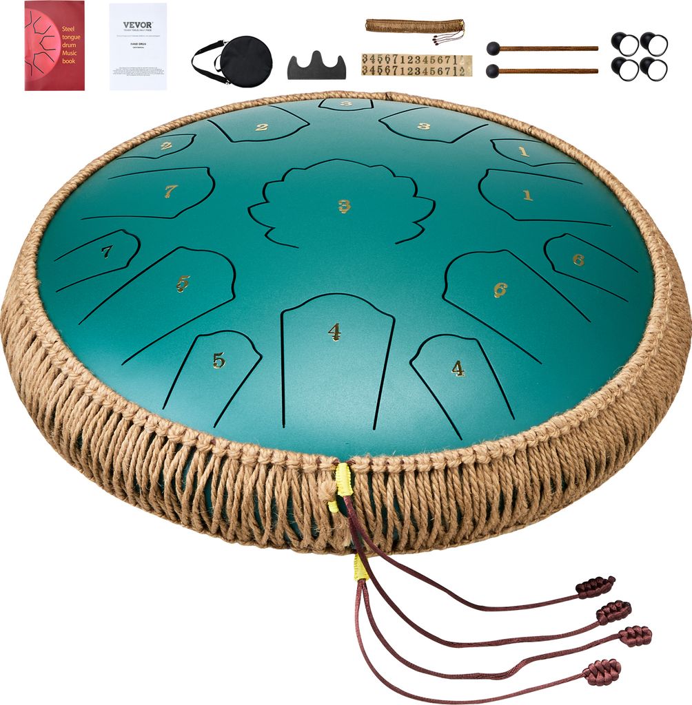 SucceBuy Steel Tongue Drum, 14 pouces & 15 notes, tambour Image du produit 