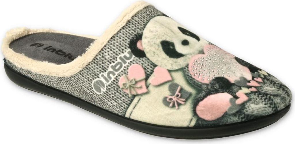Hausschuhe Inblu 155D209 grau mit Panda