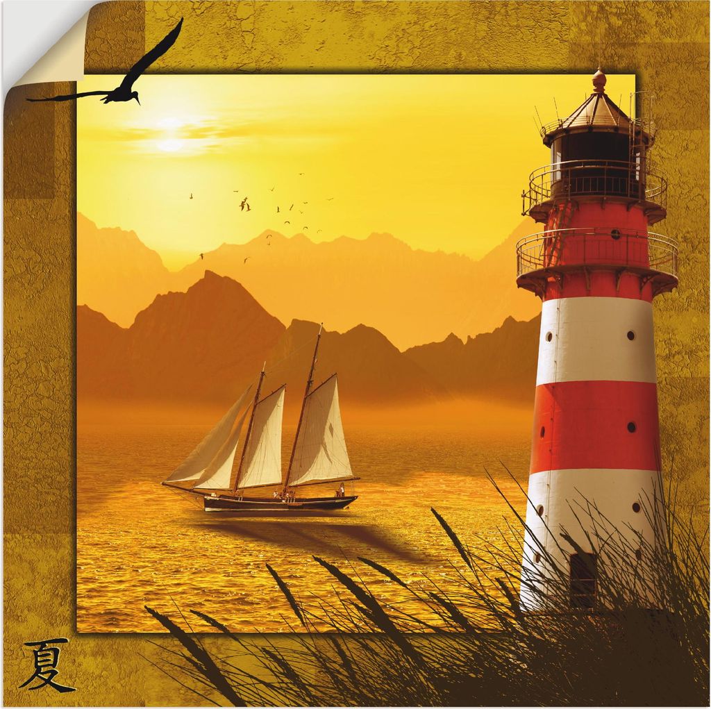 ARTland Wandbild, selbstklebend Serie vier Jahreszeiten - Sommer Größe: 50x50 cm