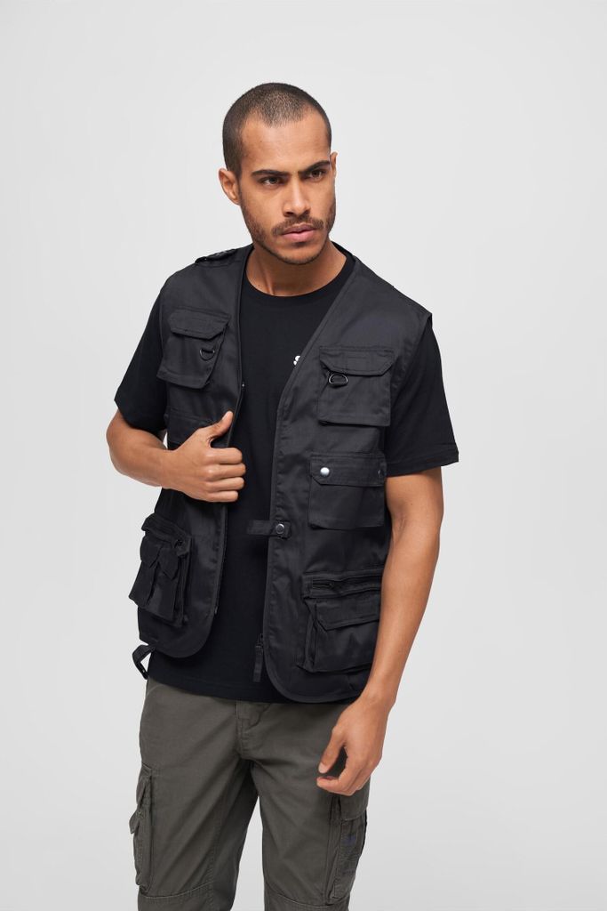 Brandit Luis Vintage Langarm-Shirt Größe M Farbe Schwarz