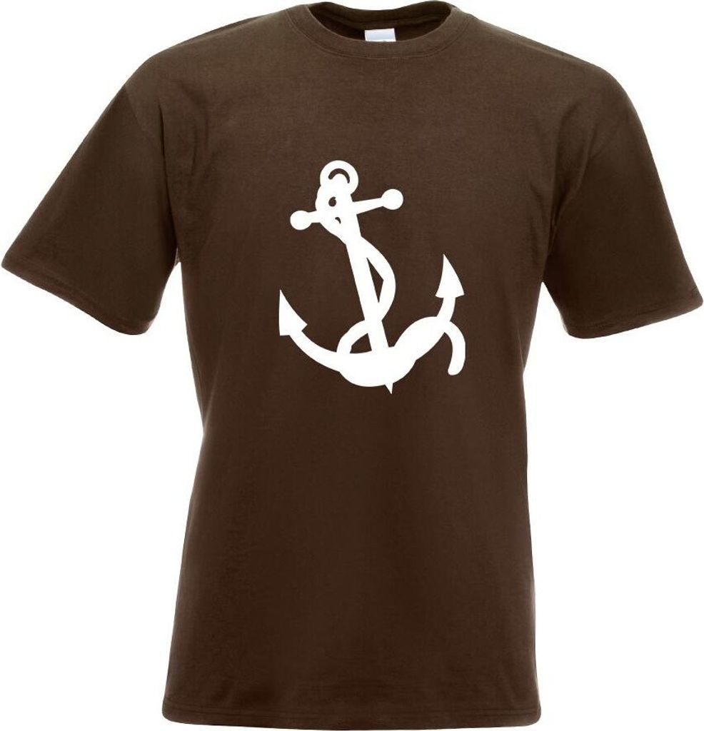 Kiwistar - T-Shirt - Chocolate - Anker Motiv3 Motiv Bedruckt Funshirt Design Print - mit Motiv Bedruckt - Funshirt Design - Sport - Freizeit - Herr...