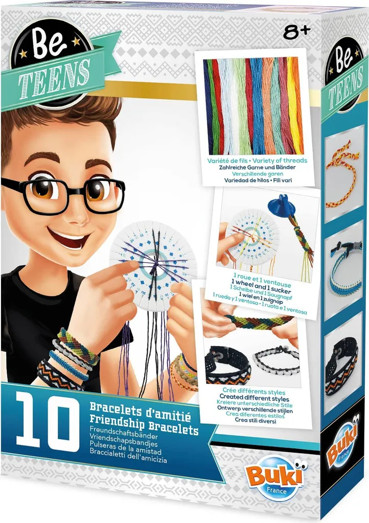 Braccialetti dell'amicizia per ragazzi in corda nautica e acciaio