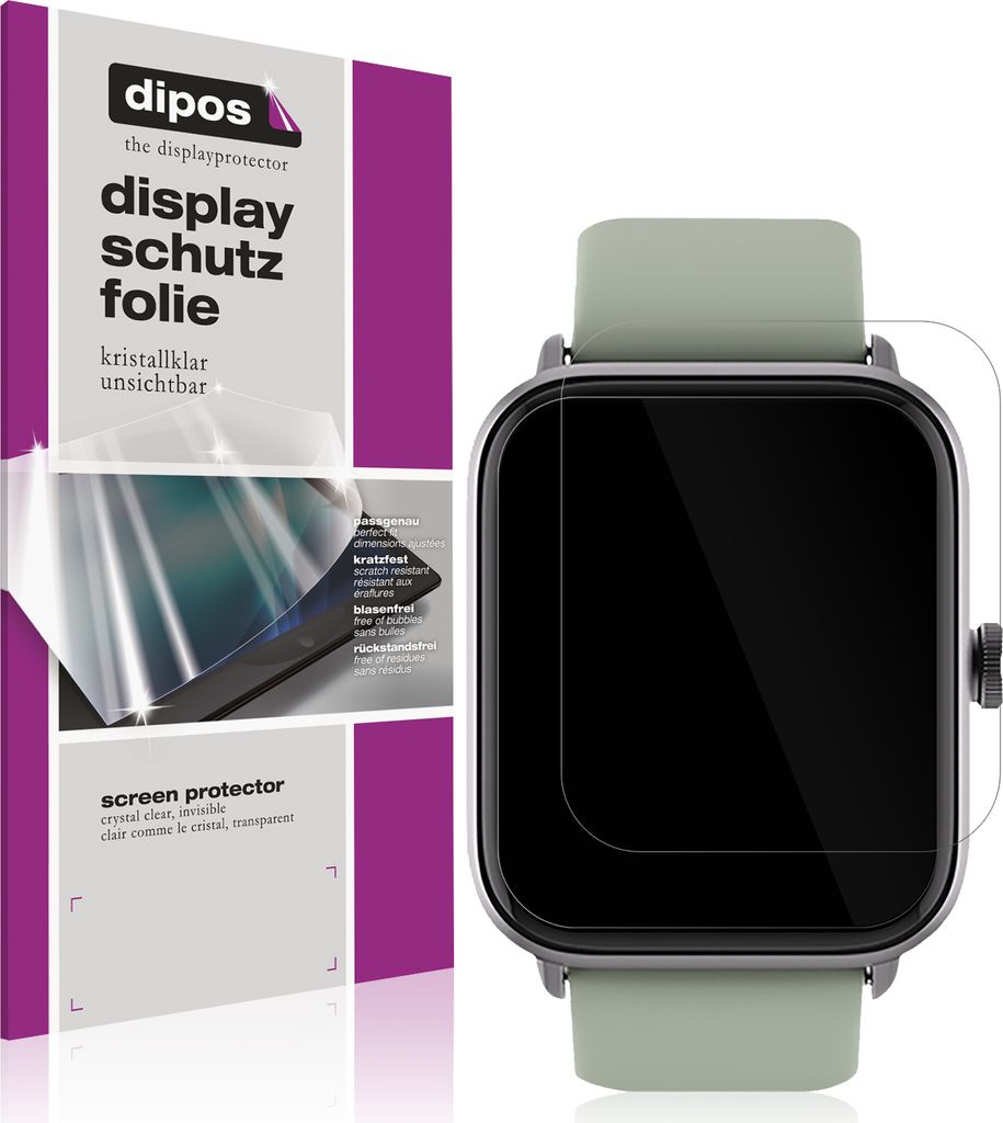 2x Schutzfolie für Noise ColorFit Pro 3 Alpha klar Displayschutzfolie Folie Display Schutz dipos