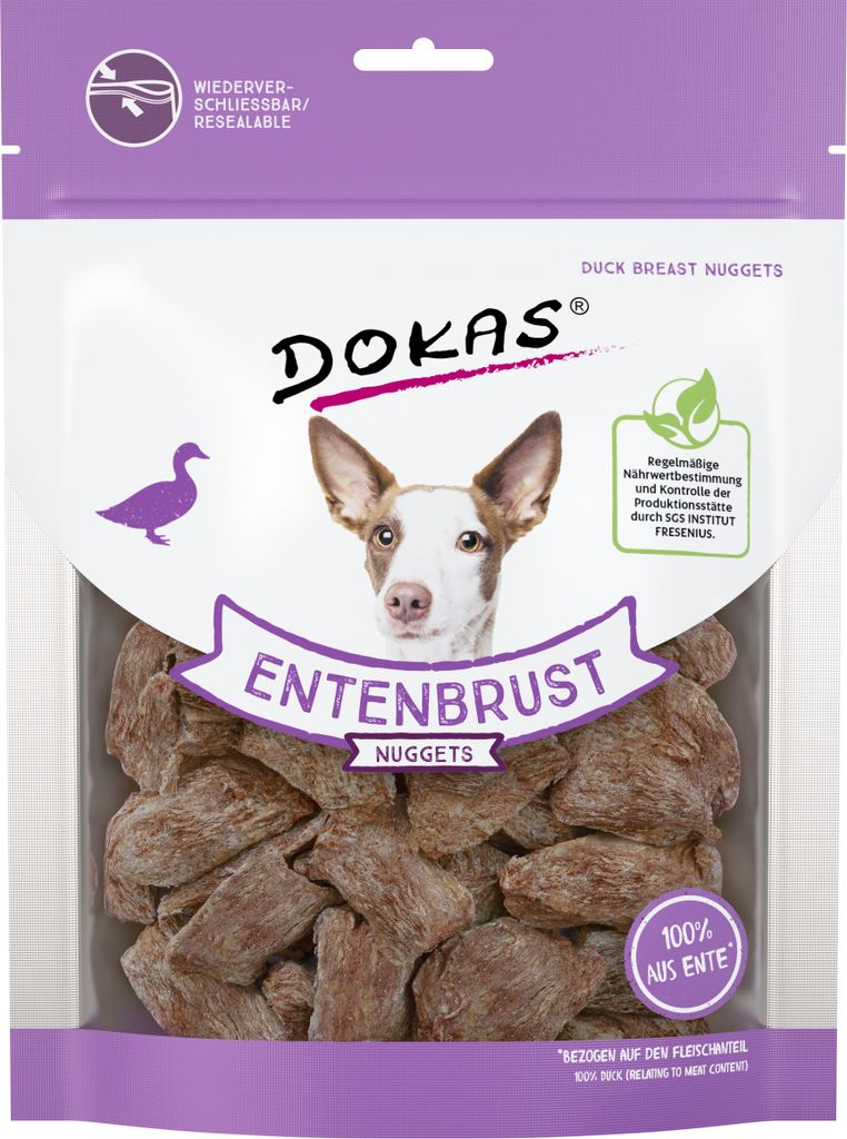 Dokas Hunde Snack Entenbrust Nuggets gefriergetrocknet | Produktbild 