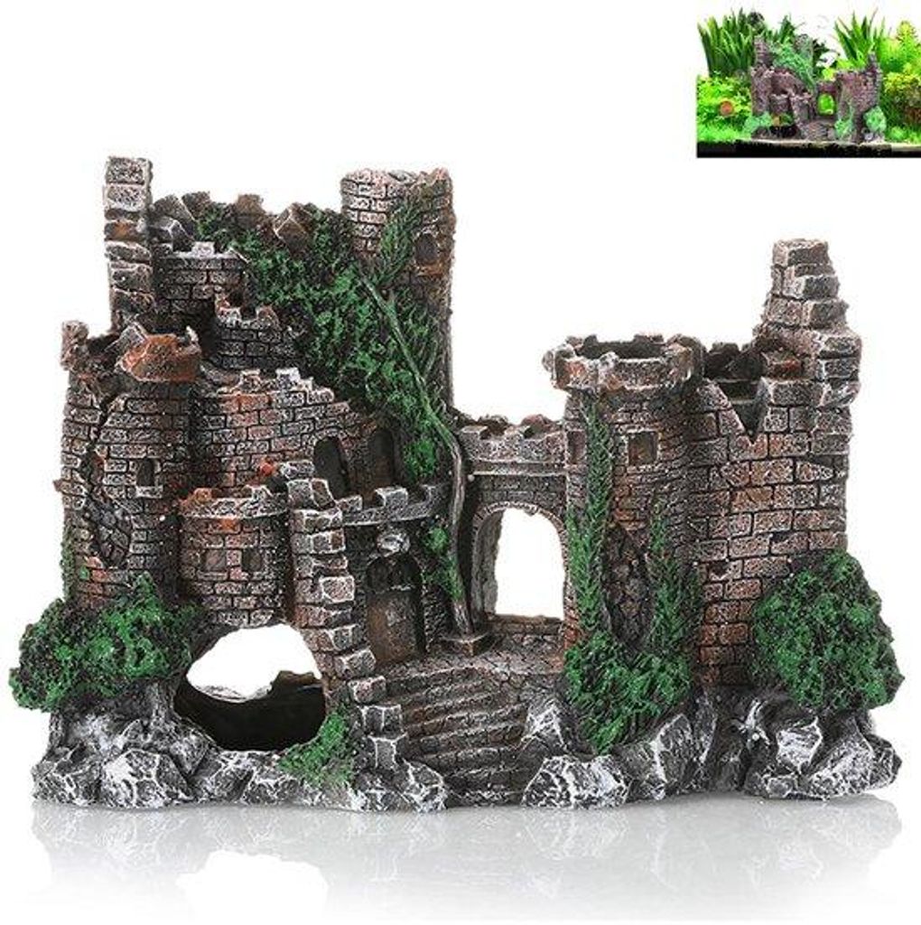 Mittelalterliches Schloss-Ornament - 19 x 9 x 14 cm