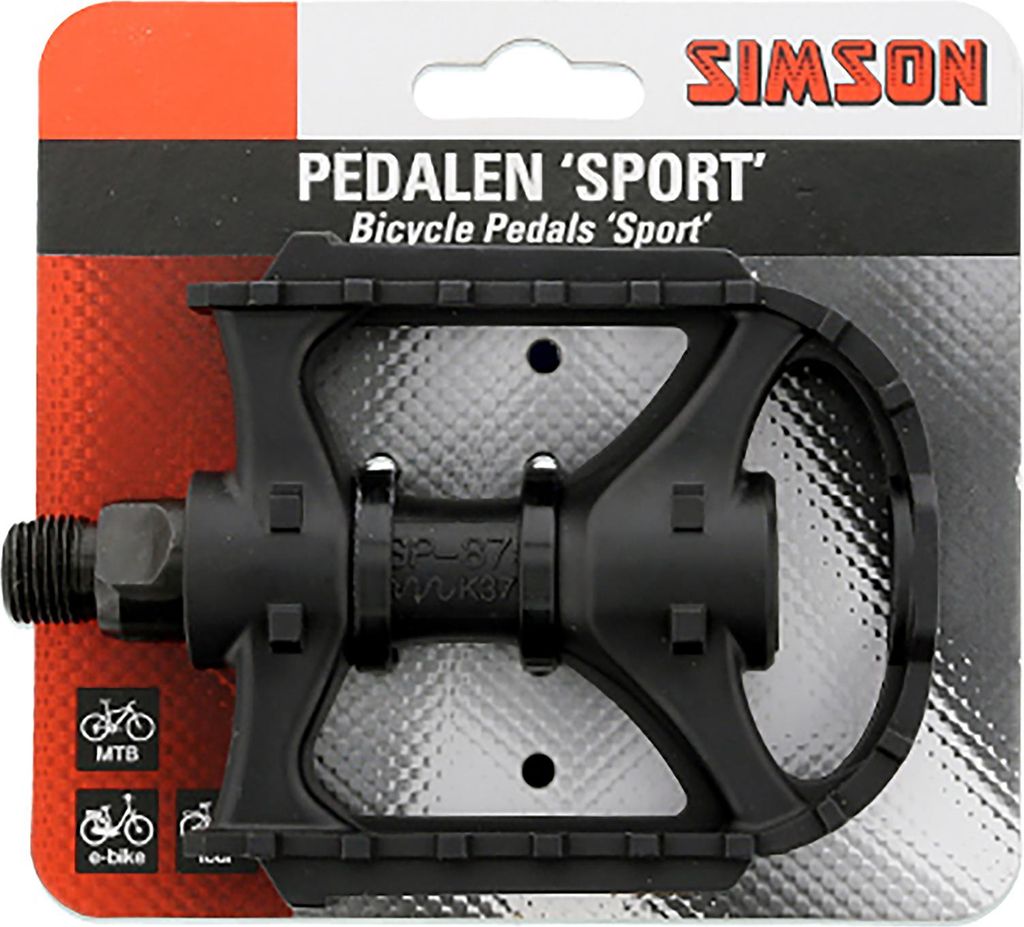 SIMSON Pedale Sport 9/16 Zoll schwarz