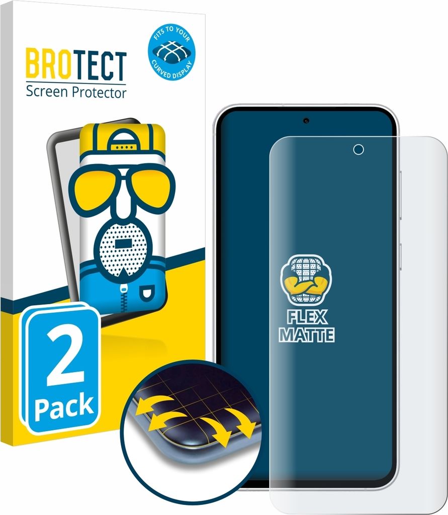 2x BROTECT Fullscreen Schutzfolie für Samsung Galaxy S23 FE Displayschutz Folie Fullcover Matt Entspiegelungsfolie