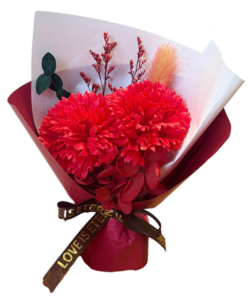 2 Mini-Aromatherapie-Seifenrosenstrauß, duftendes künstliches Blumenarrangement für Frauen, romantisches Geschenk mit konservierten Blumen für ...