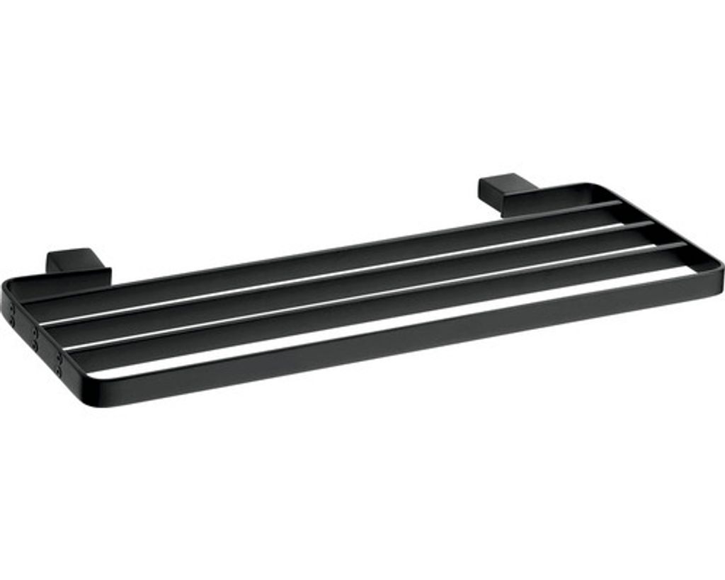 Regal, Handtuchhalter NERO aus schwarzem Messing 50 x2 x20 ,5 cm BEMETA