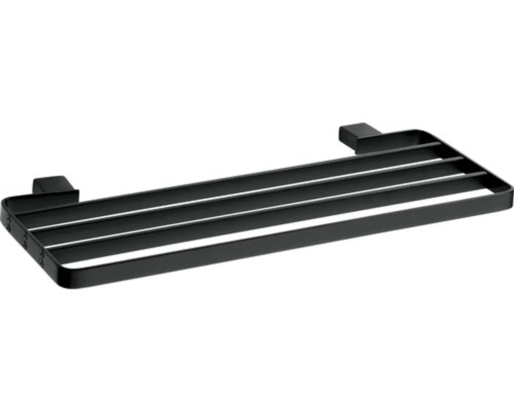 Étagère de bain NERO en laiton noir mat, finition premium 50 cm
