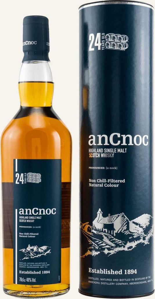 Ancnoc 24 Años Single malt Whisky Whisky Schottland 70.00 cl 46.0 %