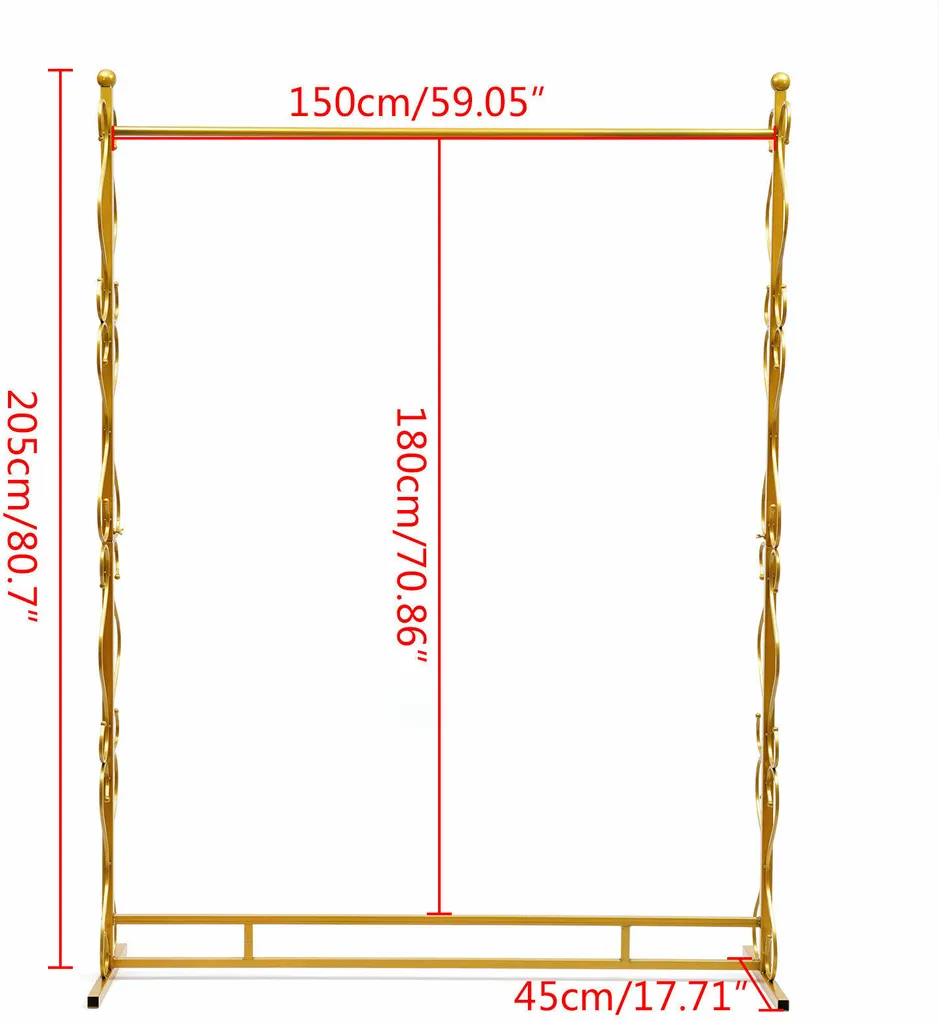 Arche de mariage dorée de 205cm structure robuste pour décor de fond - 2