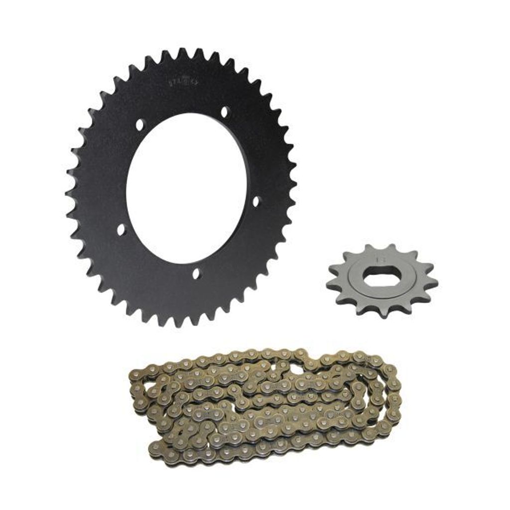Kettensatz 3-teilig schwarz 13/42 Zähne für Hercules MK 1 2 S (Alufelgen) / Supra 4 GP
