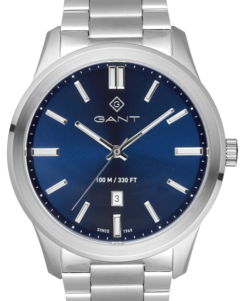 GANT Herrenuhr Quarzuhr silber / blau onesize Herren 43 mm Produktbild 