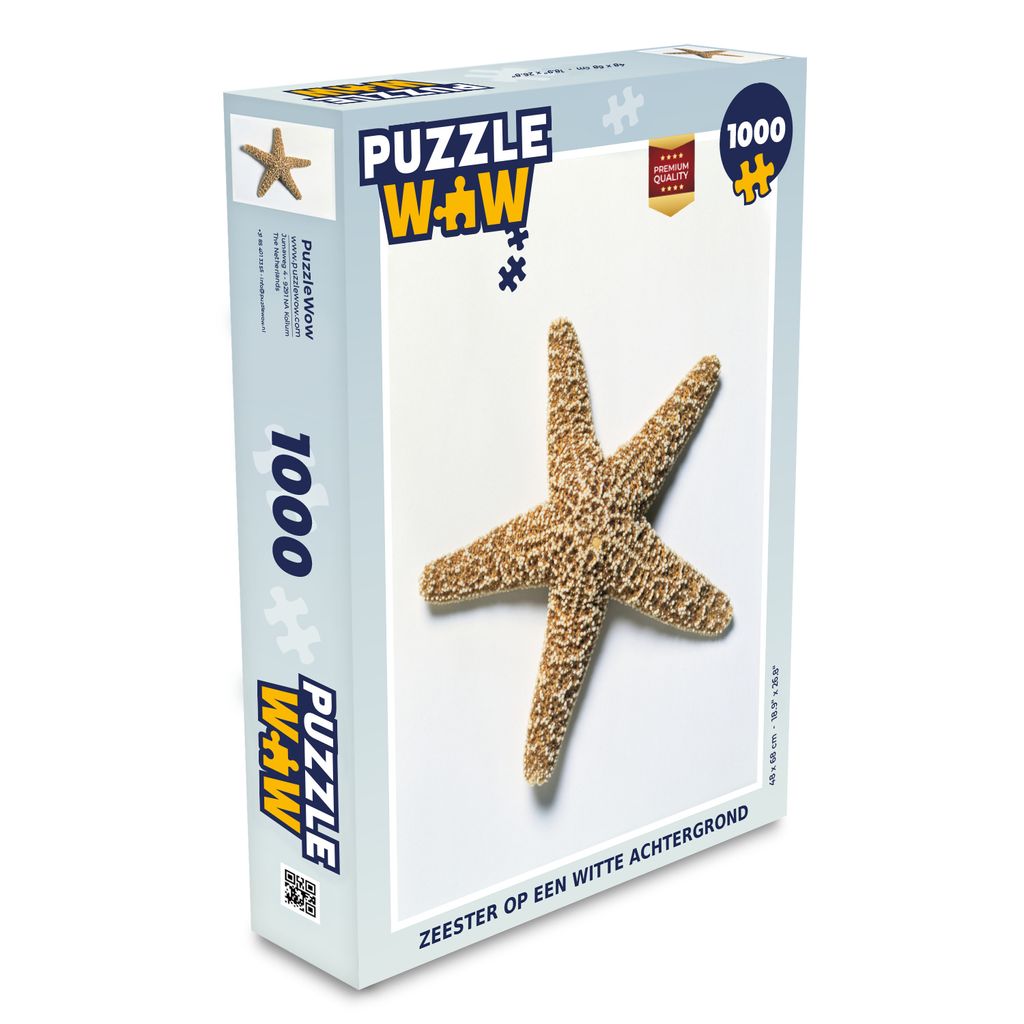 MuchoWow Puzzle 1000 Teile Seestern - Braun - Weiß - Spielzeug - Alt und Jung - Spiele - Puzzeln