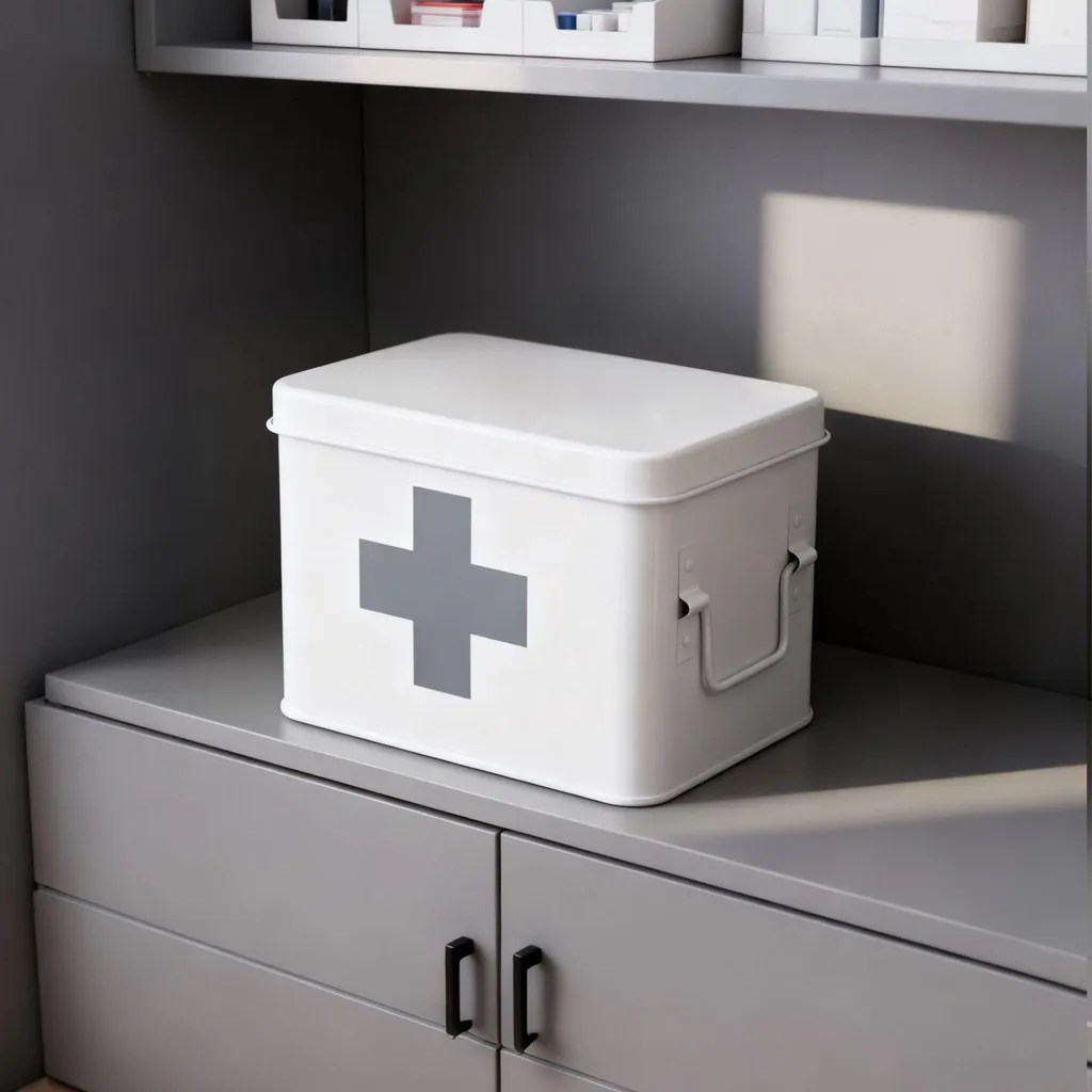 Boîte de rangement médicaments 4 compartiments étanches et clips sécurisés - 5