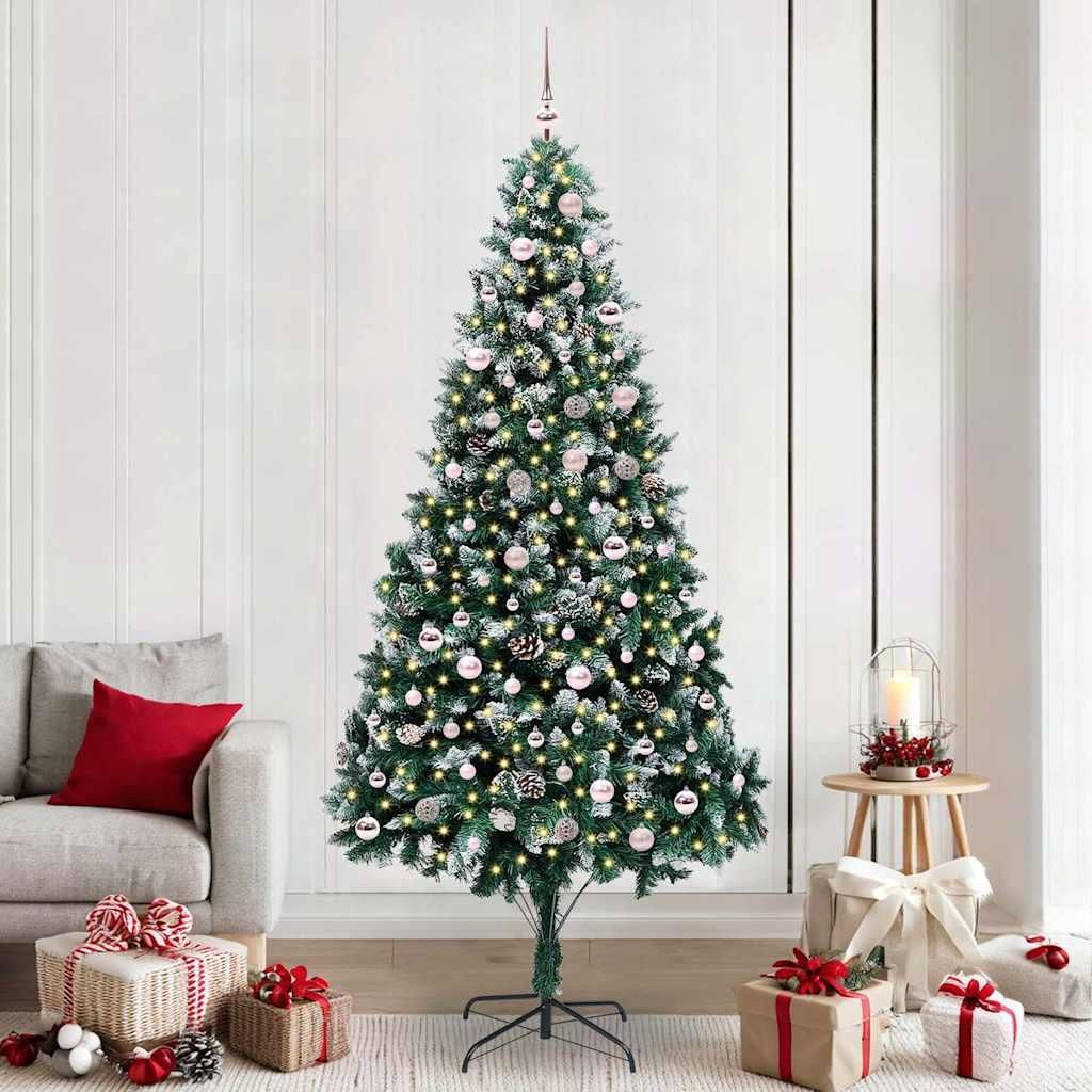 "Schlussverkauf" Künstlicher Weihnachtsbaum(1 pc) - Kunstbaum/Tannenbaum - mit 300 LEDs mit Ständer Grün 240 cm C7614