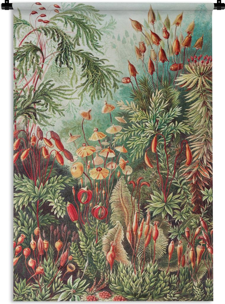 MuchoWow Wandteppich Wandbehang Blumen - Kunst - Vintage - Natur - Botanisch 90x135 cm Tapisserie Dekoration Wandtuch - Baumwolle - Wandskulptur