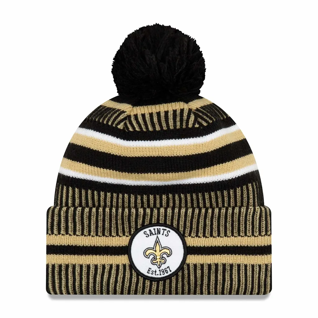 Bonnet Hiver New Orleans Saints pour Stade et Ski NFL New Era Sideline